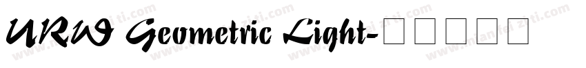 URW Geometric Light字体转换